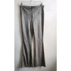 Romeo And Juliet Front Zip Suede Bell Bottom Boho Hippie Pants Size S